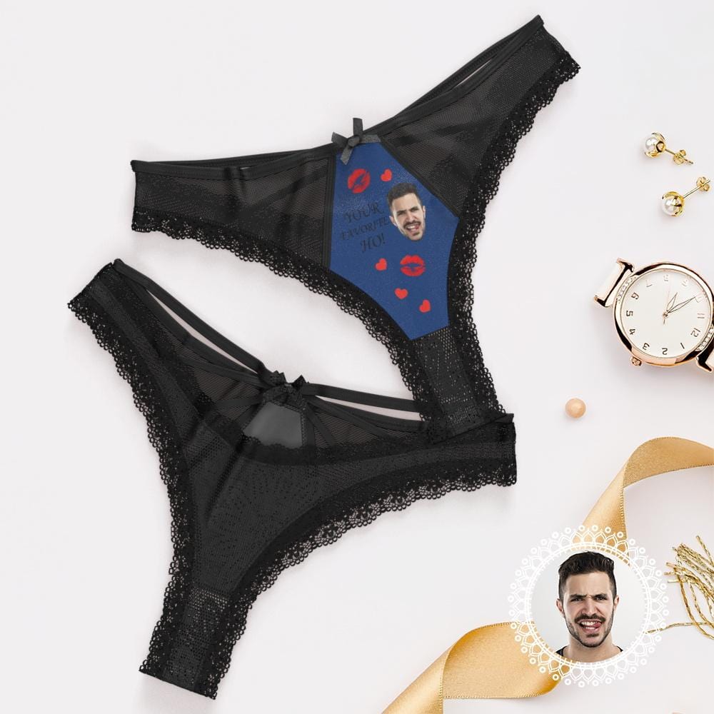 Perizoma Sexy In Pizzo, Perizoma Personalizzato Con Viso, Regalo Di San Valentino Personalizzato Per Lei - GiftlabIT