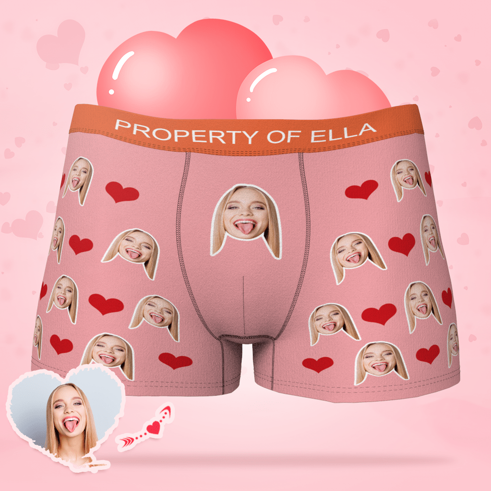 Regali Di San Valentino, Boxer Con La Faccia, Regalo Di Compleanno Per Fidanzati - 7 Colori - GiftlabIT