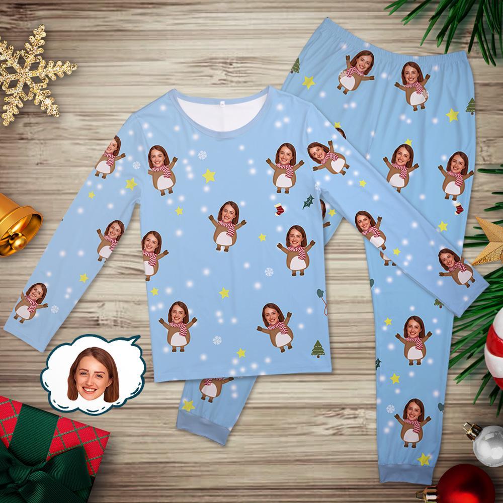 Pigiama Con Foto Set Pigiama Natalizio Personalizzato Con Alce, Regalo Per Lei - GiftlabIT