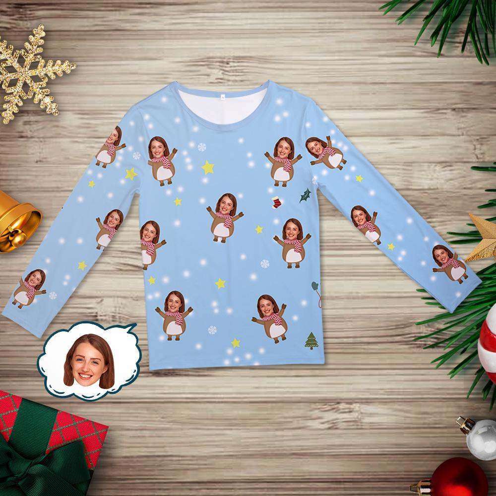 Pigiama Con Foto Set Pigiama Natalizio Personalizzato Con Alce, Regalo Per Lei - GiftlabIT