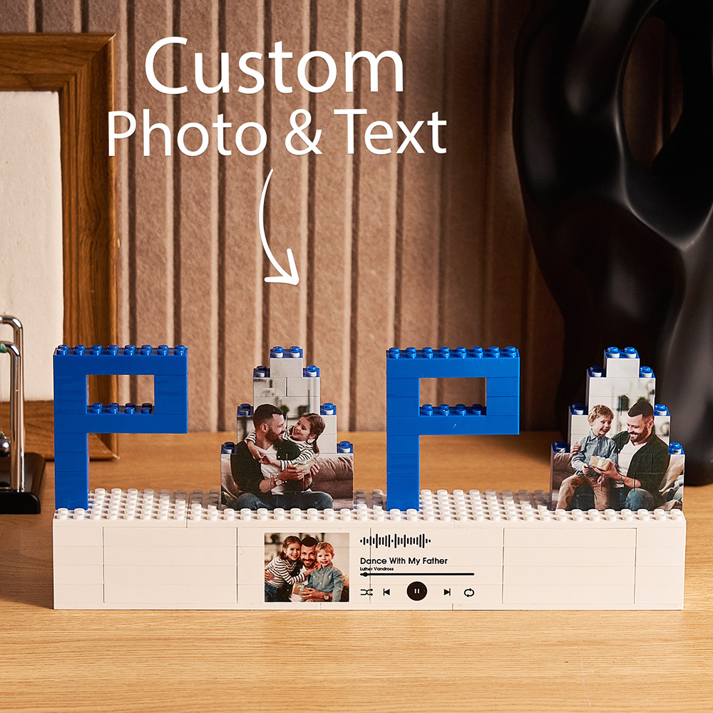 Puzzle Di Mattoncini Personalizzati Con Foto Del Papà, Codice Spotify, Blocco Musicale, Regalo Per La Festa Del Papà - GiftlabIT