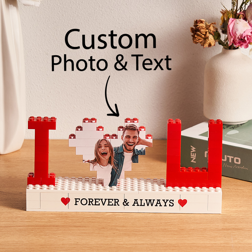 Puzzle Di Mattoncini Personalizzati Con Foto 'ti Amo', Testo Personalizzato, Regalo Per La Persona Amata - GiftlabIT