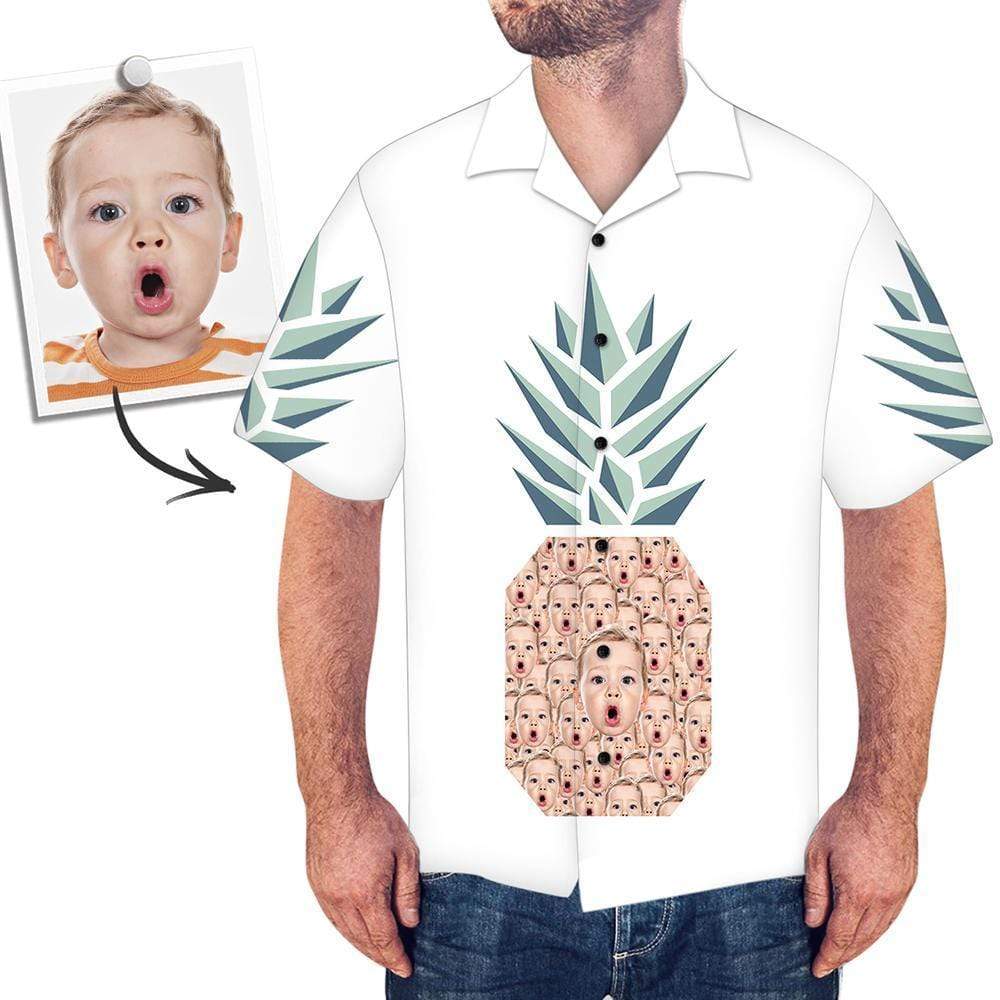 Stampa La Tua Faccia Su Una Camicia Hawaiana - Ananas - GiftlabIT
