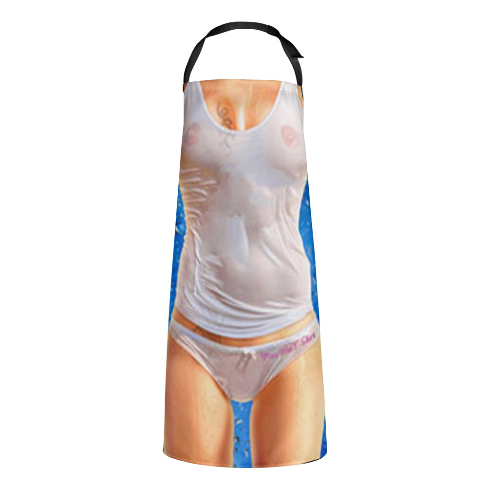 Grembiule Da Cucina Sexy, Regali Per Lei, Maglietta Sexy Con Stampa Effetto Bagnato. - GiftlabIT