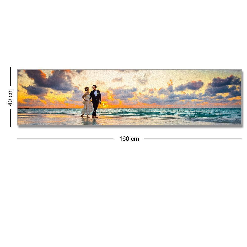 Stampa Su Tela Personalizzata Di Grandi Dimensioni, Regalo Di Nozze O Di Anniversario - 160*40 Cm - GiftlabIT