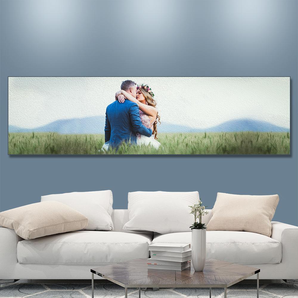Regalo Per Anniversario Di Matrimonio: Stampe Su Tela Personalizzate Da Appendere Al Muro - 180*50 Cm - GiftlabIT