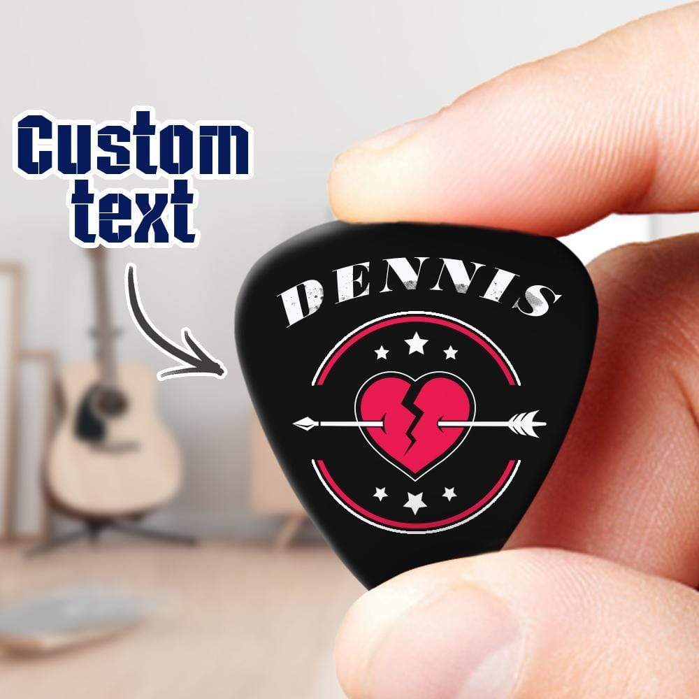 Plettro Per Chitarra Personalizzato Regalo Di San Valentino Con Nome Del Fidanzato - 6 Pezzi - GiftlabIT