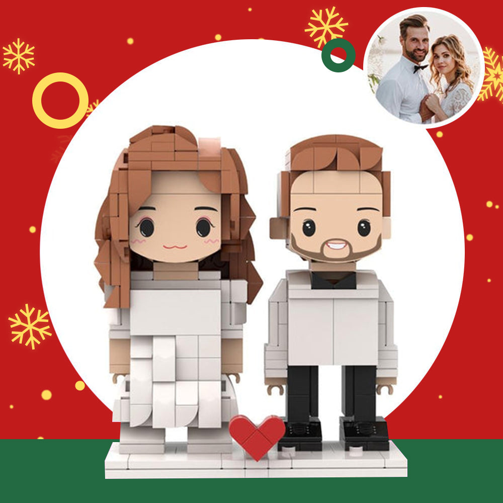 Regali Di San Valentino, Personaggi In Mattoncini Personalizzabili A Corpo Intero, Personaggi In Mattoncini Con Volti Carini, Regali Di Anniversario Per Lei - GiftlabIT
