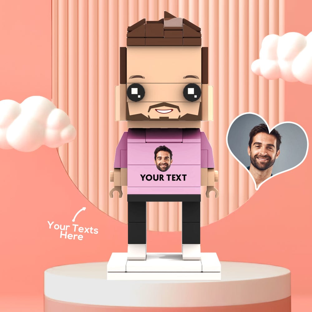 Regali Di San Valentino: Personaggi In Mattoncini Personalizzati Con Viso E Testo Personalizzati. - GiftlabIT