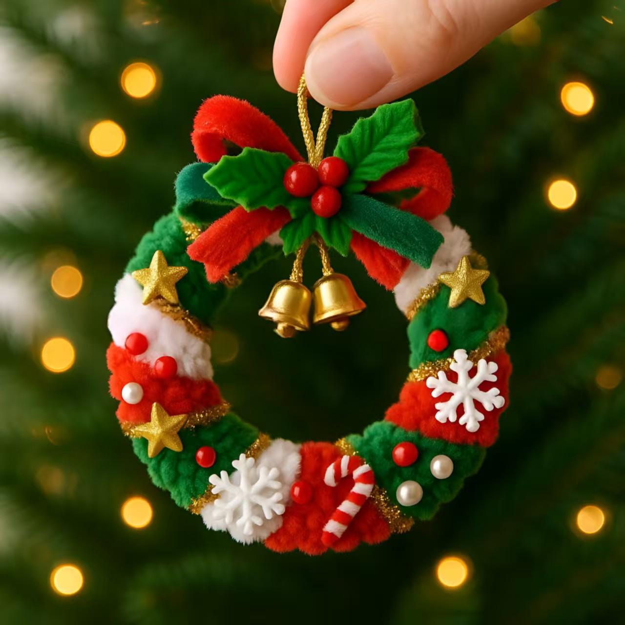 Ornamenti Natalizi Lavorati A Maglia A Mano Decorazioni Natalizie Regalo - GiftlabIT