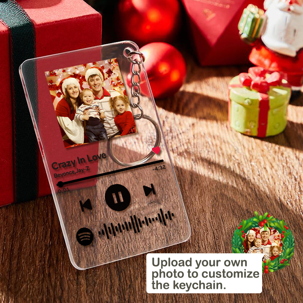 Portachiavi Personalizzato Con Copertina Dell'album Spotify In Vetro, Regalo Di Anniversario Per Lei. - GiftlabIT