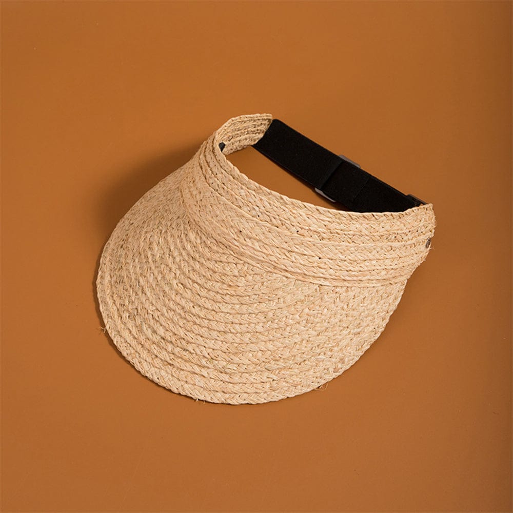 Cappello Da Donna Regolabile In Paglia Con Apertura Superiore, Cappello Da Spiaggia Estivo Da Sole - GiftlabIT