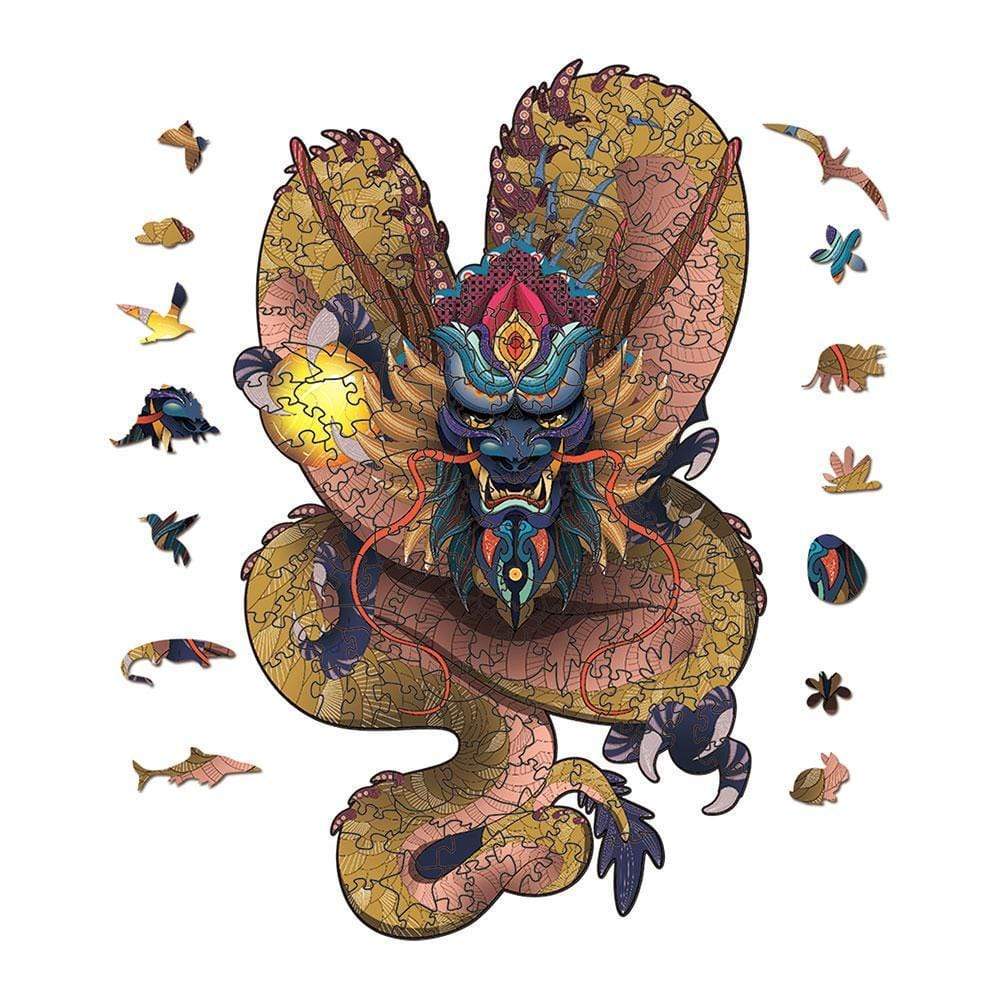 Puzzle In Legno A Forma Di Animale, Regalo Per Adulti E Bambini - Drago - GiftlabIT