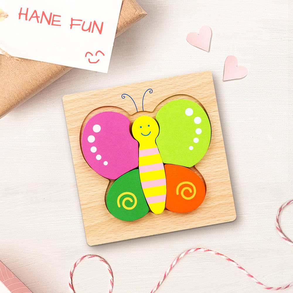 Puzzle 3d In Legno Puzzle A Forma Di Farfalla Puzzle Educativi Apprendimento Montessori Giocattoli Per I Più Piccoli - GiftlabIT