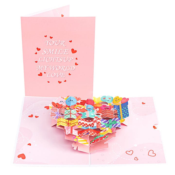 Il Tuo Sorriso Illumina Il Mio Mondo - Biglietto Pop-up Per San Valentino - Regali - GiftlabIT