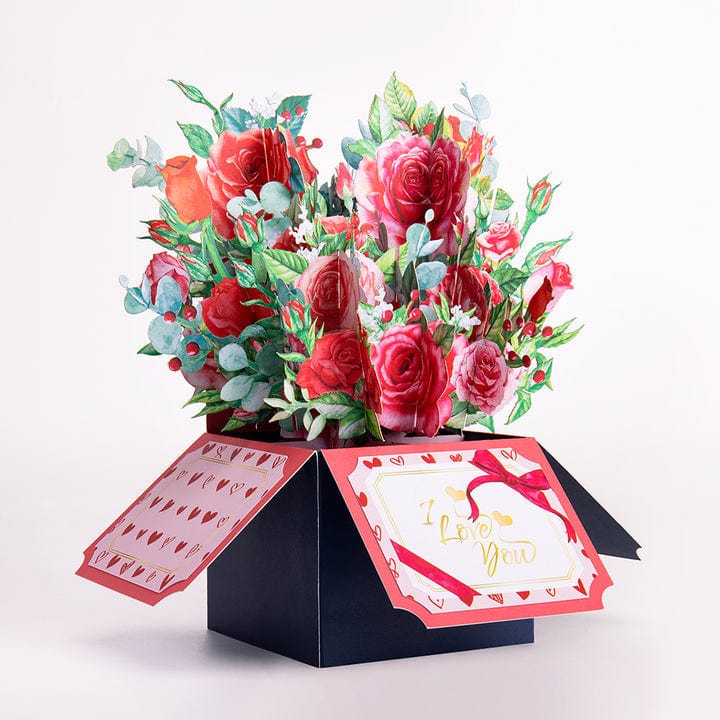 Biglietto Pop-up Con Rose, Biglietto Floreale Per La Festa Della Mamma - GiftlabIT