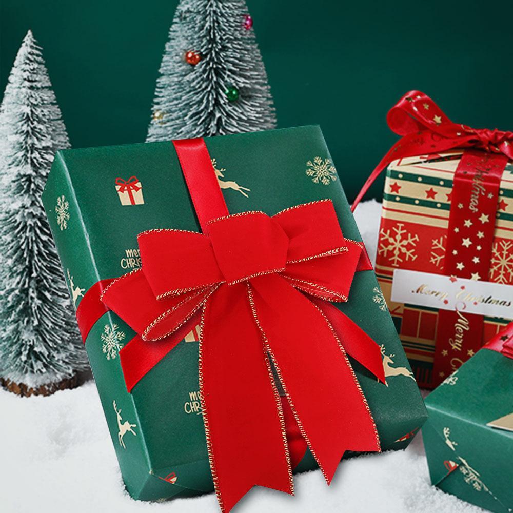 Fiocchi Natalizi Rossi Fiocco Rosso Decorativo Per Confezione Regalo Di Natale Regali Per La Famiglia - GiftlabIT