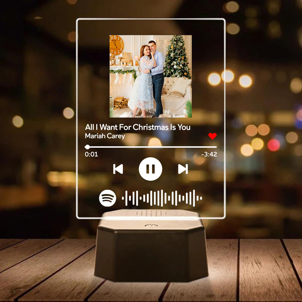 Copertina Dell'album Spotify In Vetro Artistico, Targa Musicale Personalizzata, Regalo Di San Valentino Per Il Fidanzato - GiftlabIT