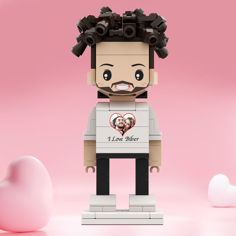 Regali Di San Valentino: Personaggi In Mattoncini Personalizzati Con Foto E Testo. Io Amo Xxx - GiftlabIT