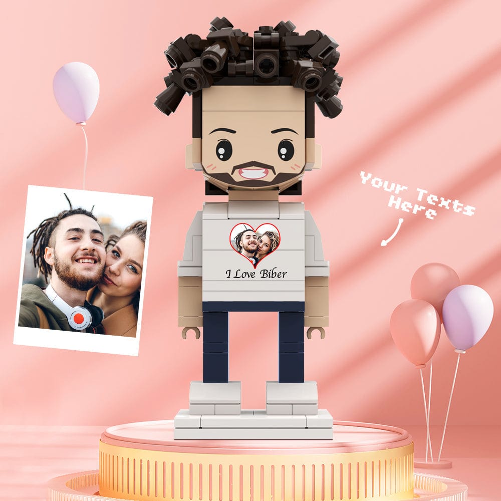 Regali Di San Valentino: Personaggi In Mattoncini Personalizzati Con Foto E Testo. Io Amo Xxx - GiftlabIT