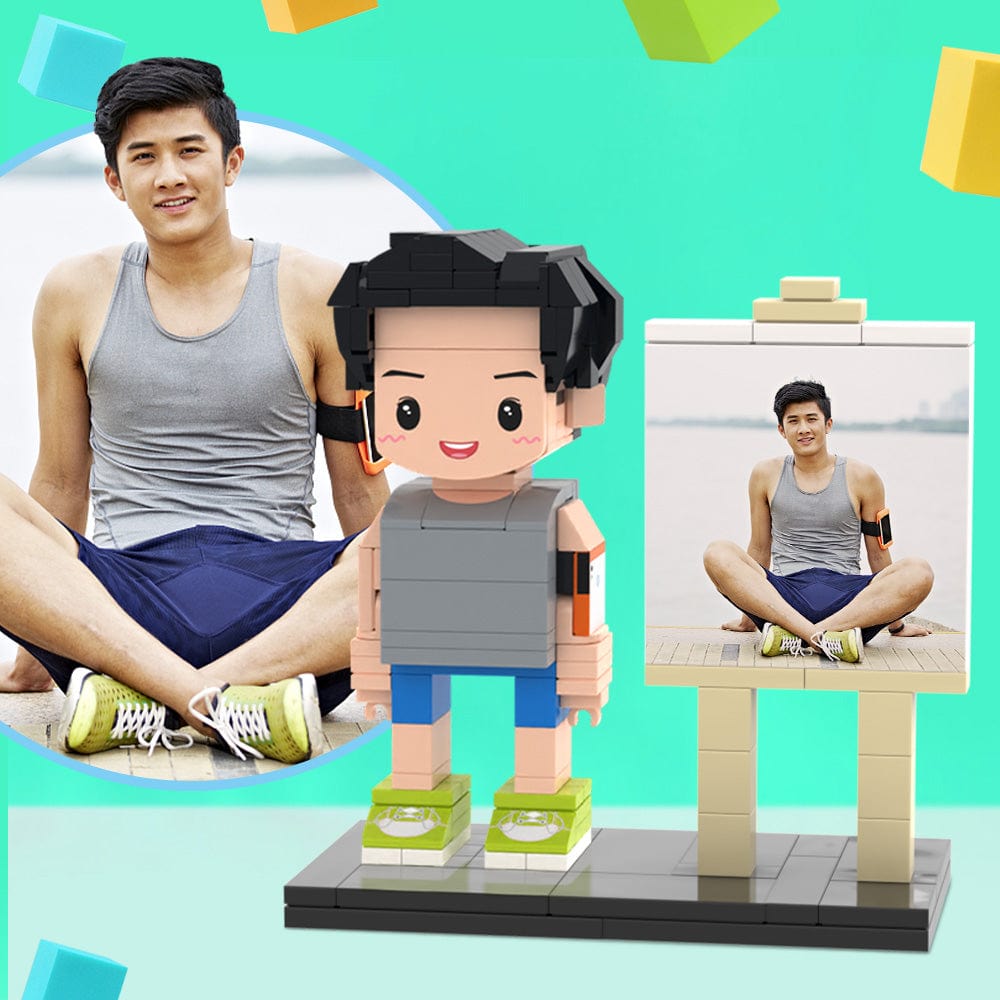 Regali Di San Valentino Figure In Mattoncini Personalizzate A Corpo Intero Per 1 Persona Figure In Mattoncini Personalizzate Con Cornice Piccoli Giocattoli A Blocchi Di Particelle Regali Per La Fidanzata - GiftlabIT