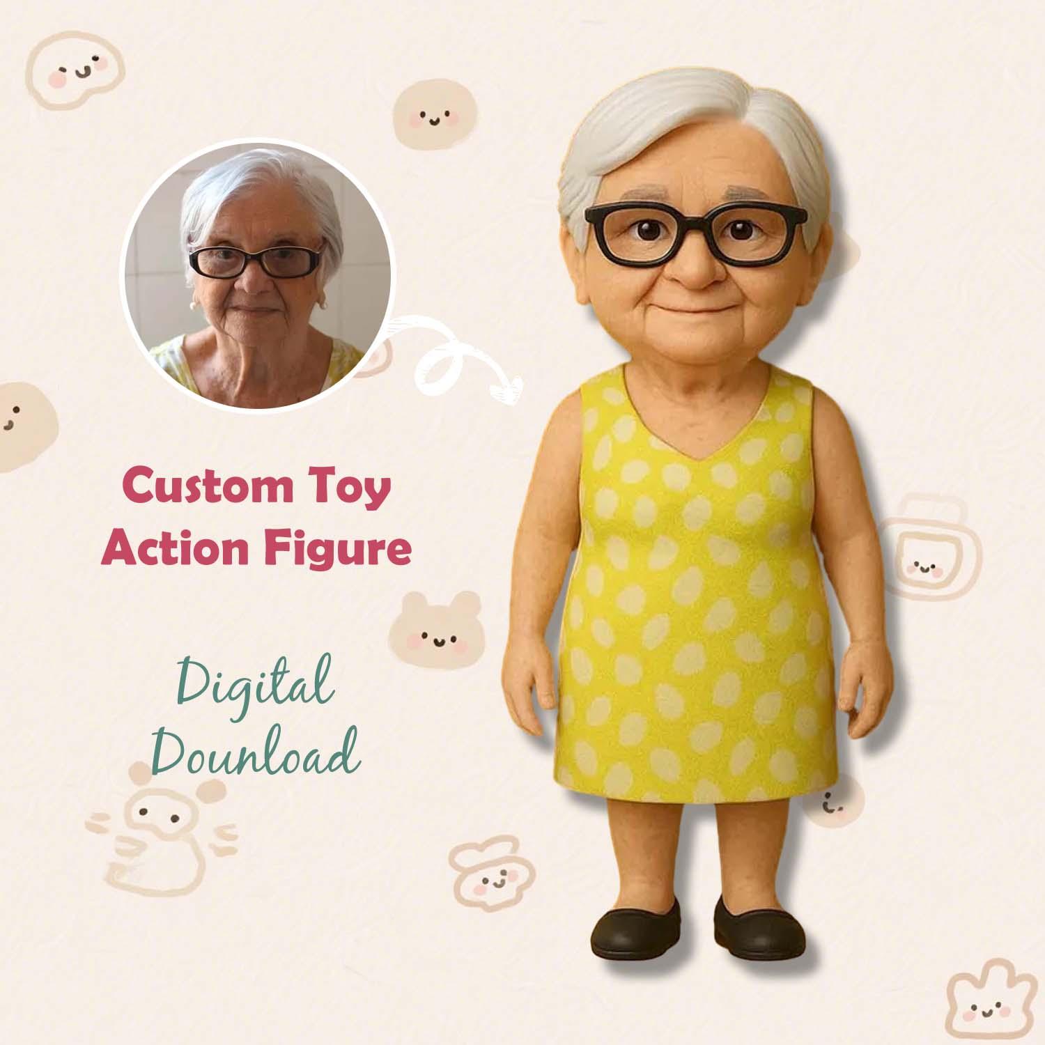 Figura D'azione Giocattolo 3d Personalizzata Regali Personalizzati Per La Festa Della Mamma Figurina Del Personaggio Di Ai Photo Regalo Stampato In 3d Per La Mamma - GiftlabIT