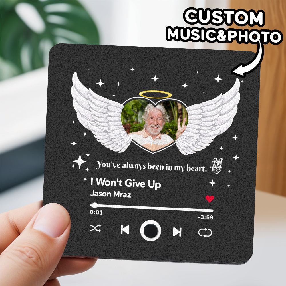 Magnete Da Frigo Personalizzato Con Album E Ali, Magnete Musicale Personalizzato Che Riproduce Canzoni, Regalo Ricordo - GiftlabIT