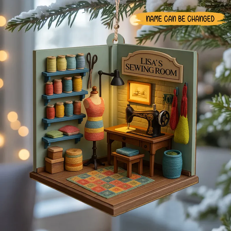 Decorazione Personalizzata Per Accogliente Stanza Da Cucito, Stampa 2d Piatta In Acrilico, Regalo Per Macchina Da Cucire, Personalizzabile A 1 Strato. - GiftlabIT