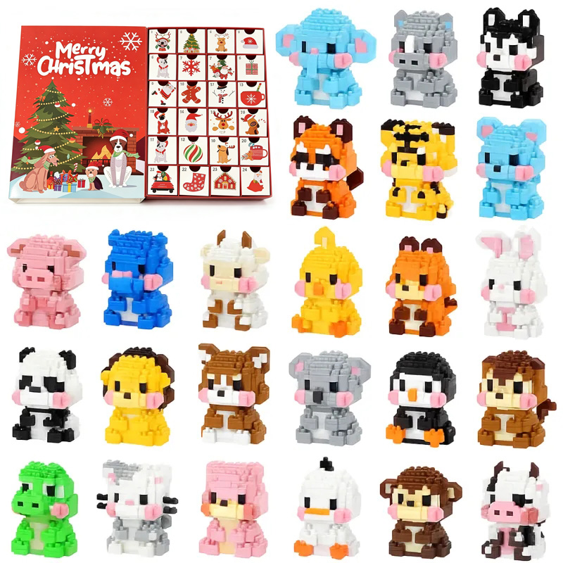 Calendario Dell'avvento Di Natale 12/24 Giorni Mini Blocchi Da Costruzione Natalizi Il Meglio Del Regalo Creativo - GiftlabIT