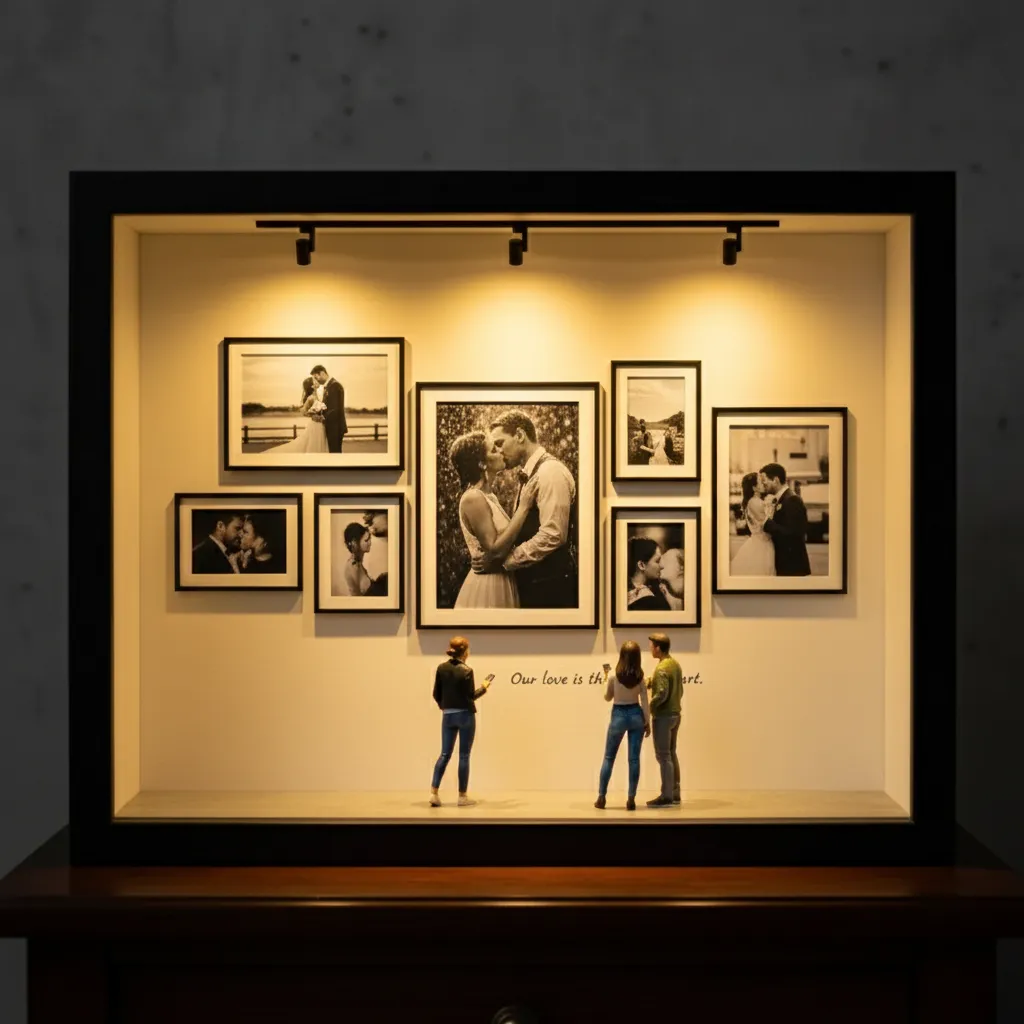 Cornice Portafoto Personalizzata In Stile Mini Galleria D'arte, Cornice Personalizzata 'museo Di Noi', Regalo Unico E Significativo Per Lei O Per Lui. - GiftlabIT