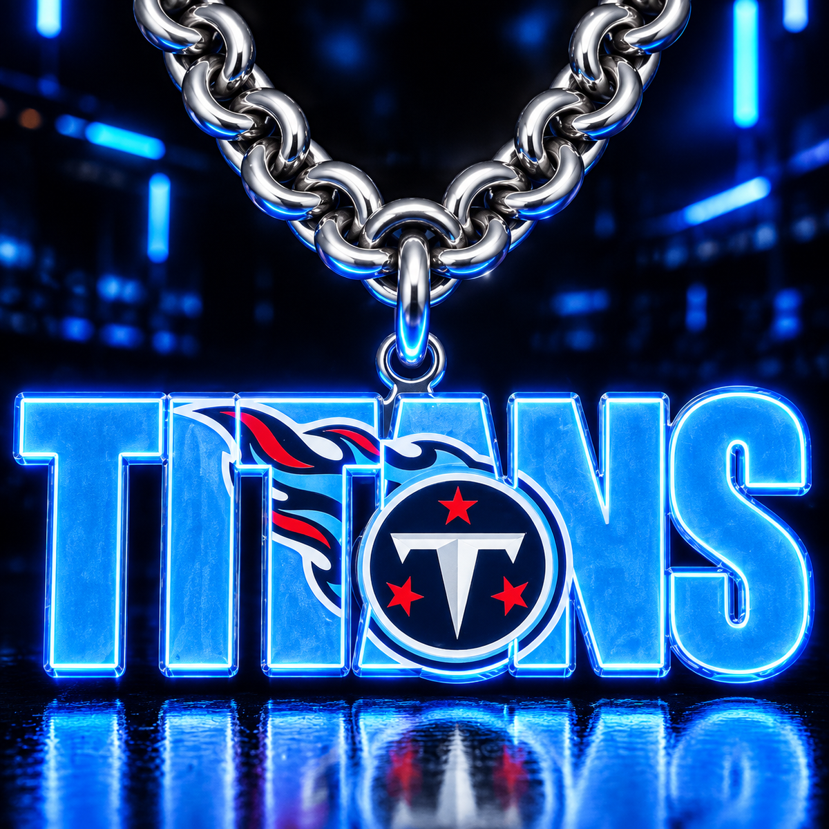 Football Fan LED Light-Up Pendant Chain Necklace - GiftlabUS