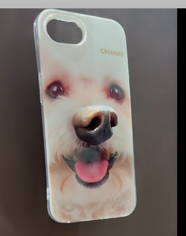 Custom Pet Dog Photo Phone Case with 3D Squishy Nose, Personalized Squeeze Nose With Name iPhone Case