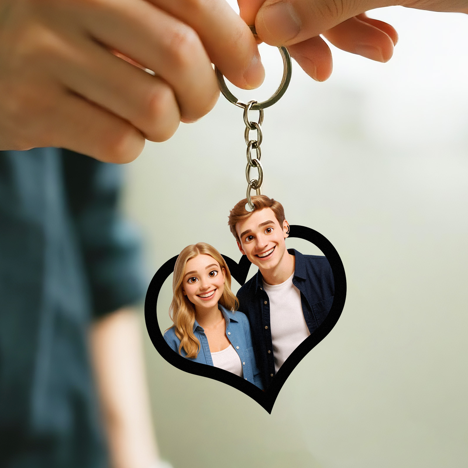 Portachiavi Personalizzato Con Foto, Stile Anime/cartone Animato, In Acrilico. - GiftlabIT
