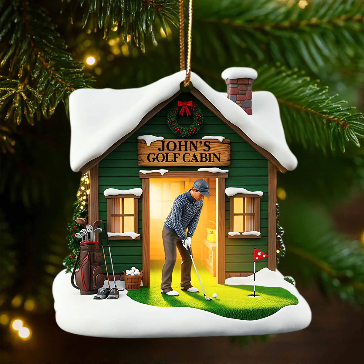 Decorazione Natalizia Per Cabina Da Golf - Regalo Personalizzato Per Golfisti - GiftlabIT