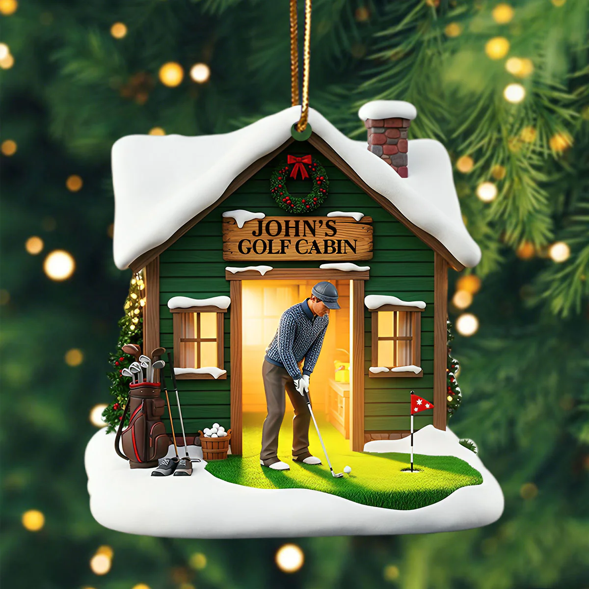 Decorazione Natalizia Per Cabina Da Golf - Regalo Personalizzato Per Golfisti - GiftlabIT