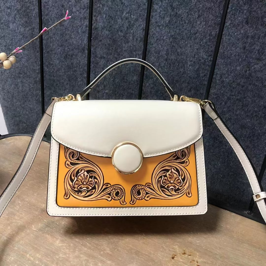 Handmade Classicism Carving Crossbody Bag 3PCS