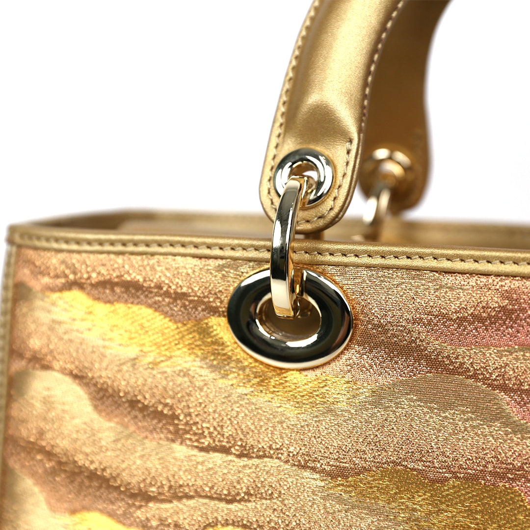 Handmade Embroidery Leather Tote Bag - Desert