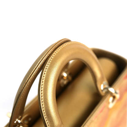 Handmade Embroidery Leather Tote Bag - Desert