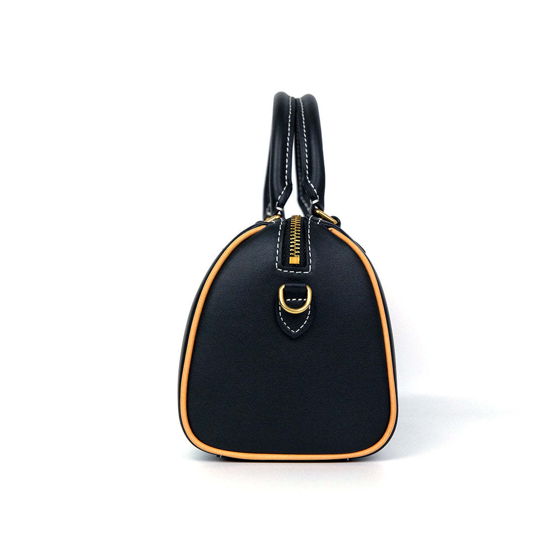 Handmade Peacock Carving Crossbody Boston Bag