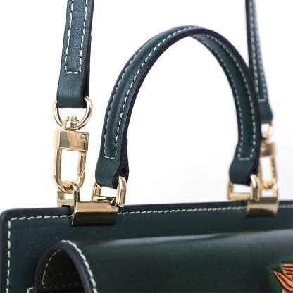 Horse Pattern Leather Carving Handmade Bag