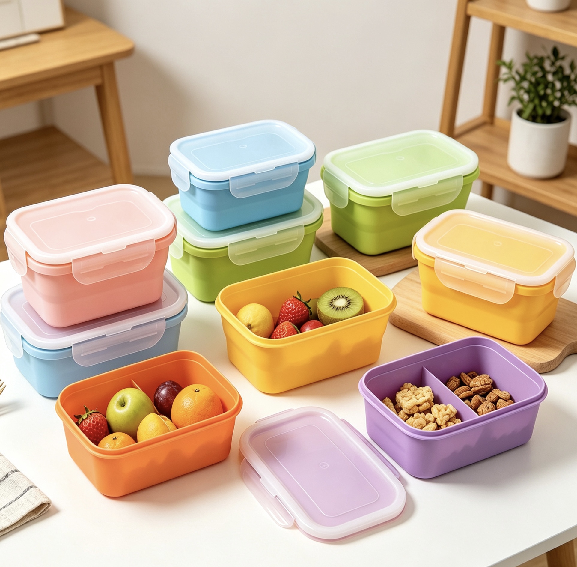 Mini silicone folding storage box