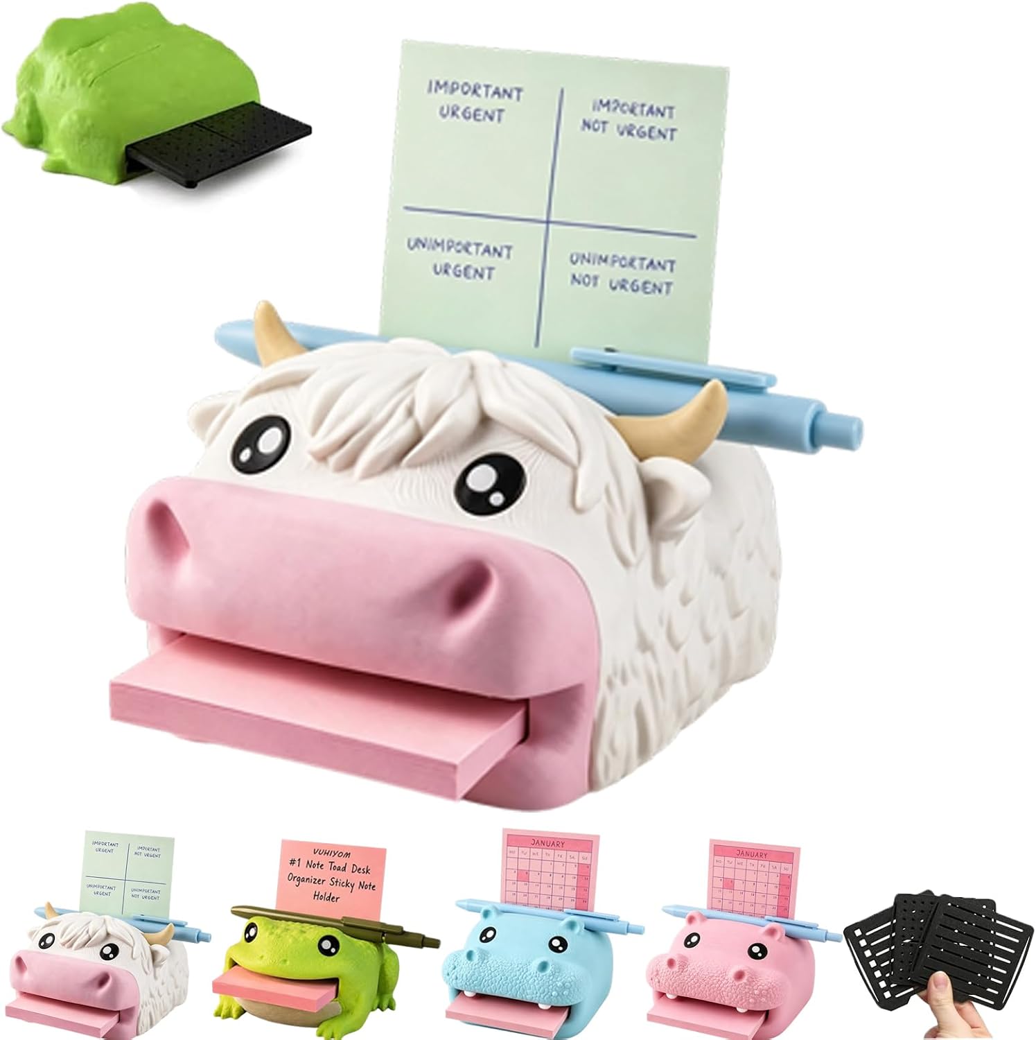 Note Toad|3D Printed Frog Sticky Note Holder with Pen Rest