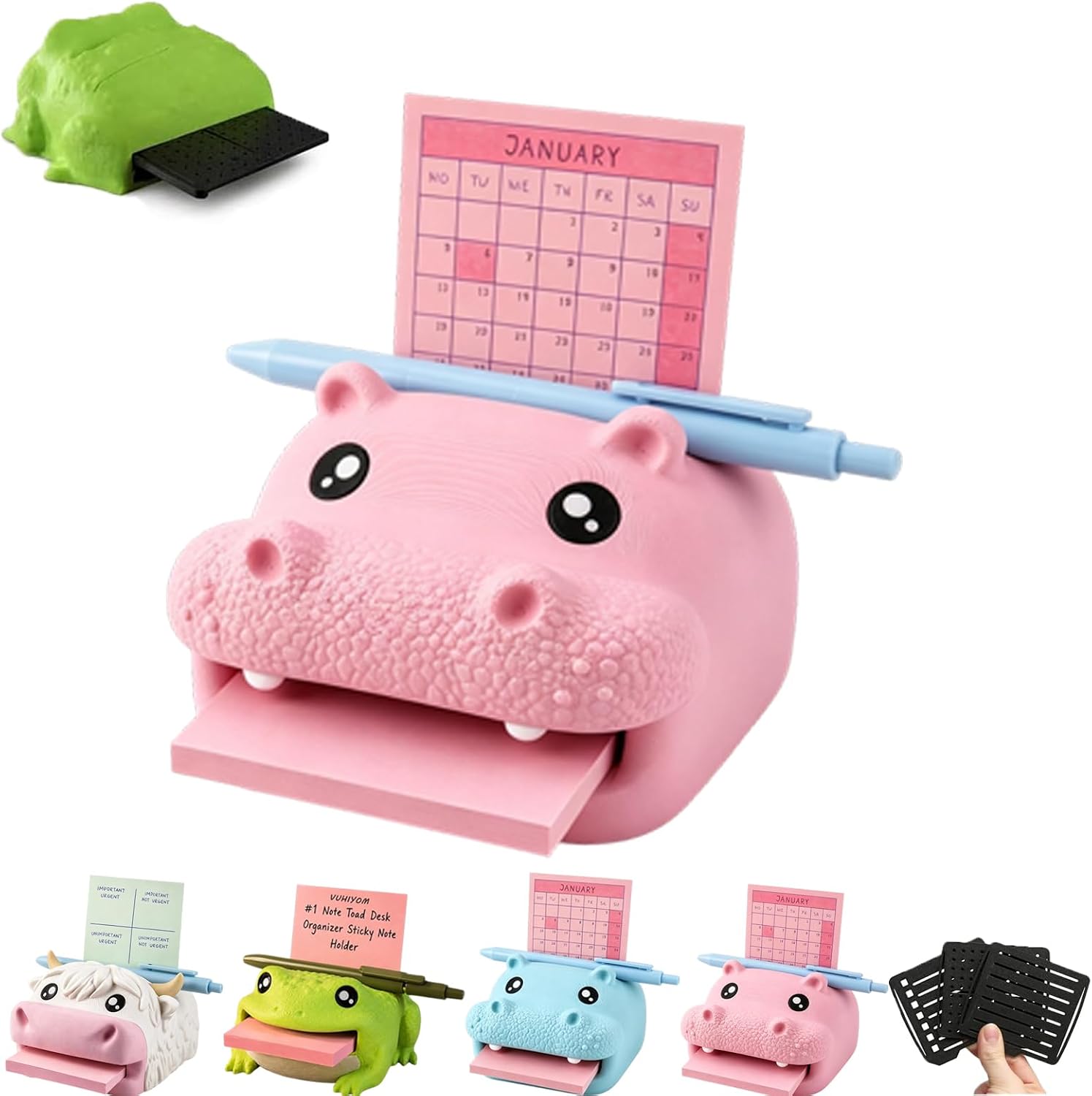 Note Toad|3D Printed Frog Sticky Note Holder with Pen Rest