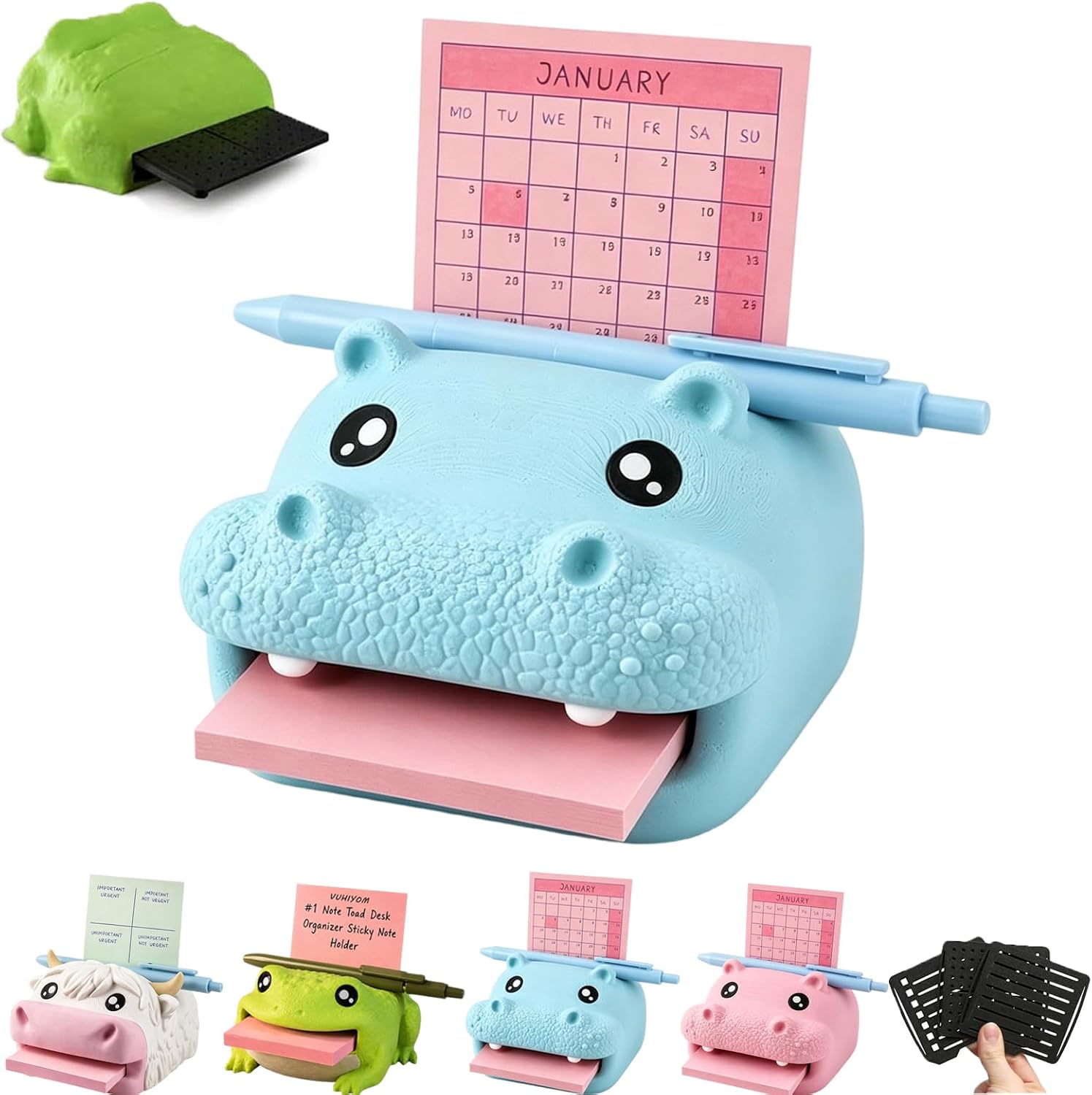 Note Toad|3D Printed Frog Sticky Note Holder with Pen Rest