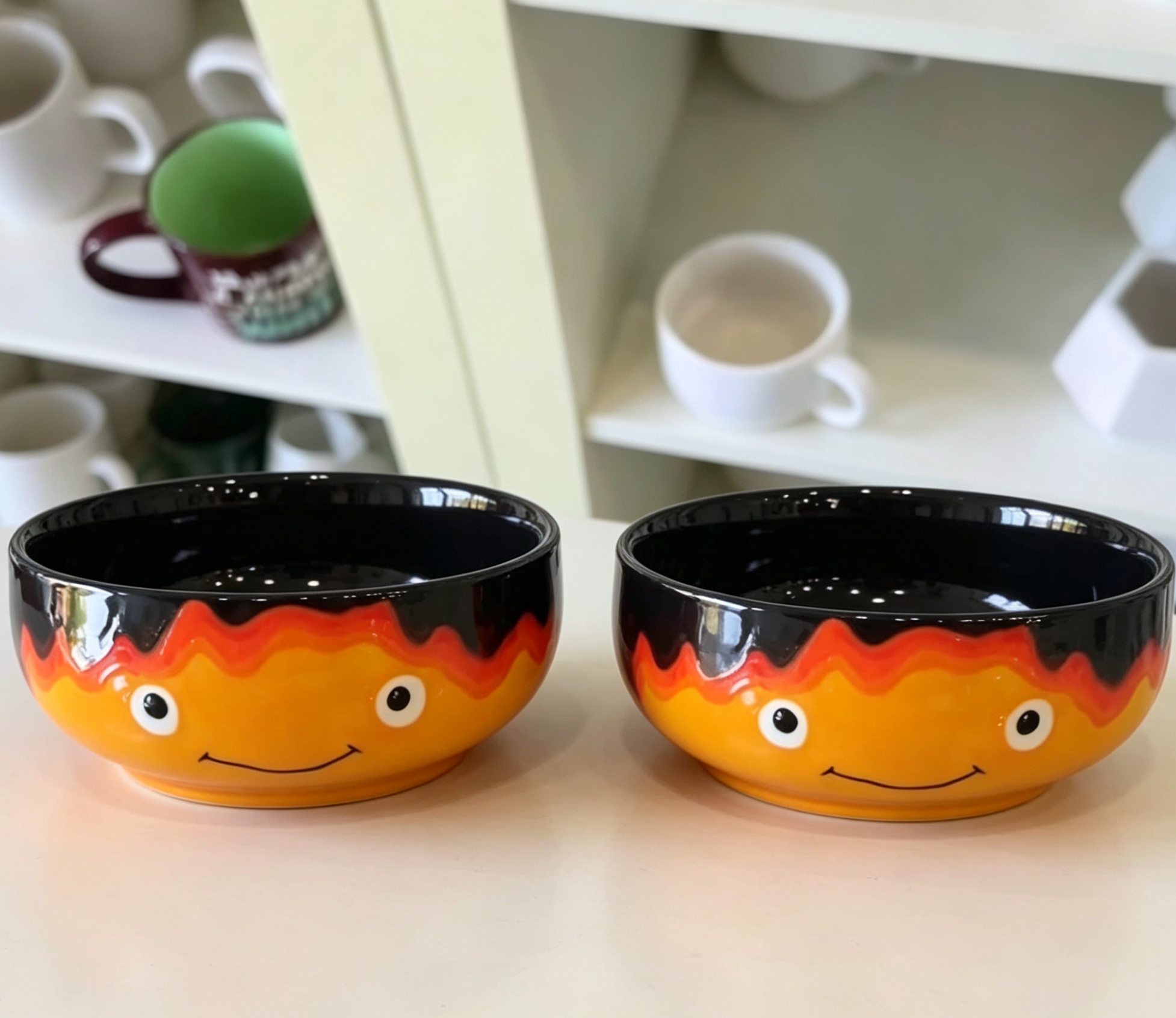 Hand-Painted Calcifer Bowl