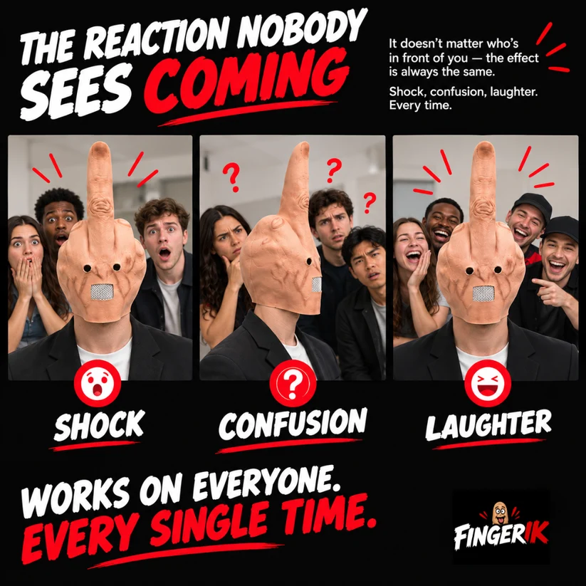 Middle Finger Funny Mask