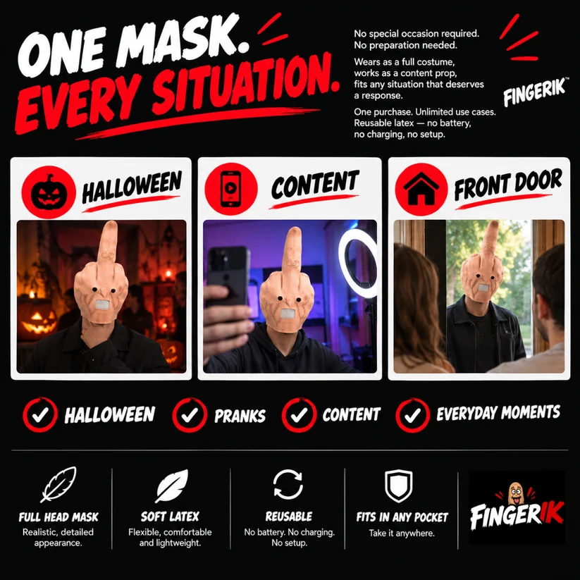 Middle Finger Funny Mask