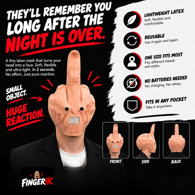 Middle Finger Funny Mask