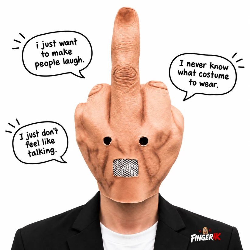 Middle Finger Funny Mask