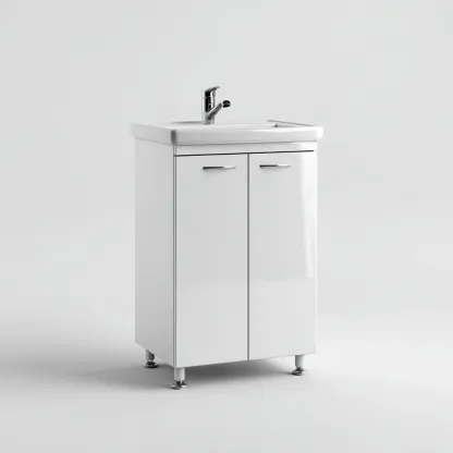 Meuble vasque-mdf-ceramique-60x45x85cm-blanc-style contemporain-Dengetio